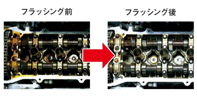 フラッシング前　フラッシング後